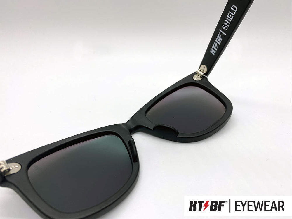 KTBF™ | SHIELD polarized sunglasses - Matte Black / Green Mirror