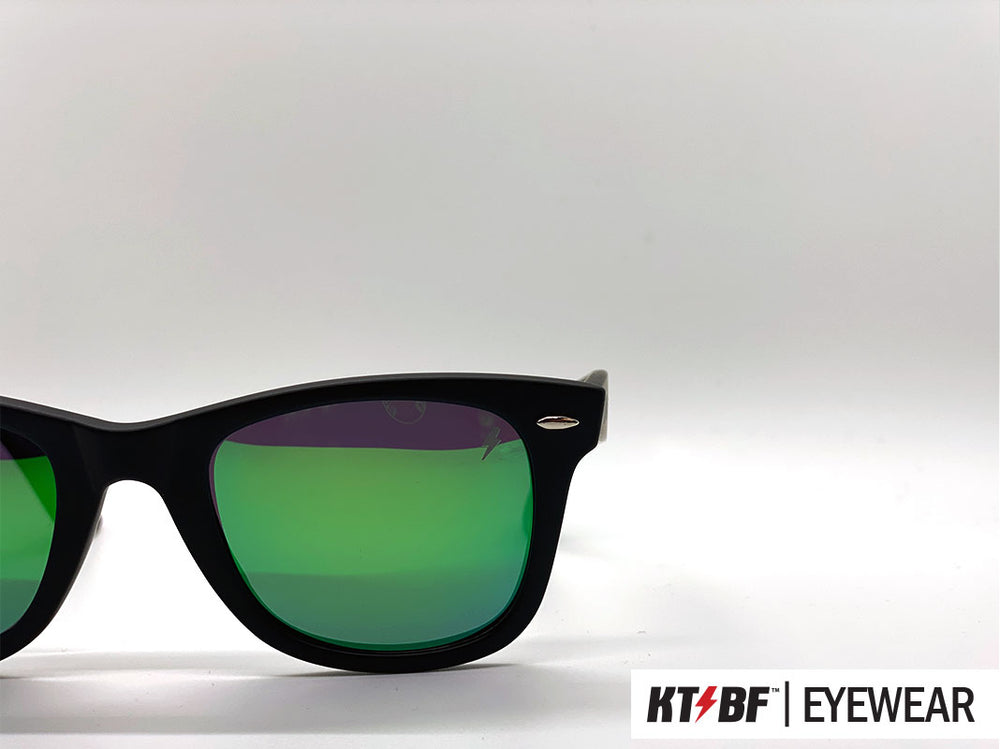 KTBF™ | SHIELD polarized sunglasses - Matte Black / Green Mirror