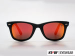 KTBF™ | SHIELD polarized sunglasses - Matte Black / Red Orange Mirror