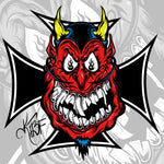 4" vinyl KTBF "Hot Rod Devil" sticker/decal