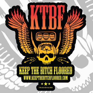 4" vinyl KTBF "Skull-N-Wings" sticker/decal