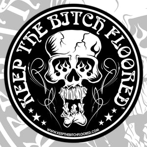 4" vinyl KTBF "Skully" sticker/decal